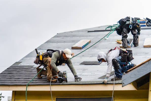 Professional Gutter Installation technician working in Fairmont, MN